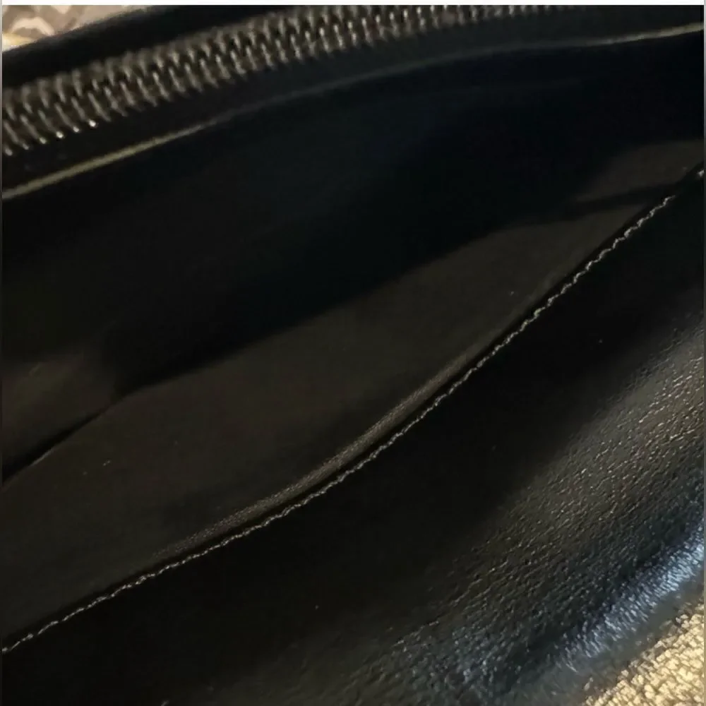 BURBERRY Black Label Leather and Canvas Long Bifold Wallet